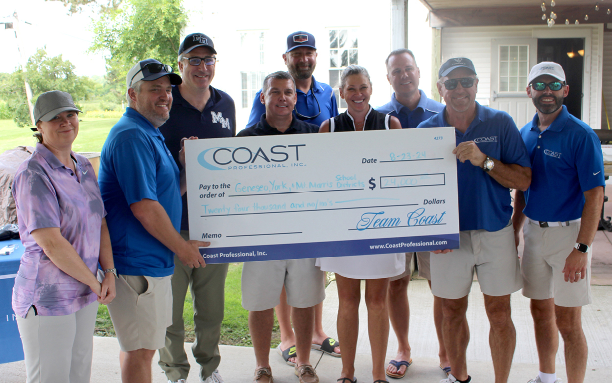 Presenting a check 2024